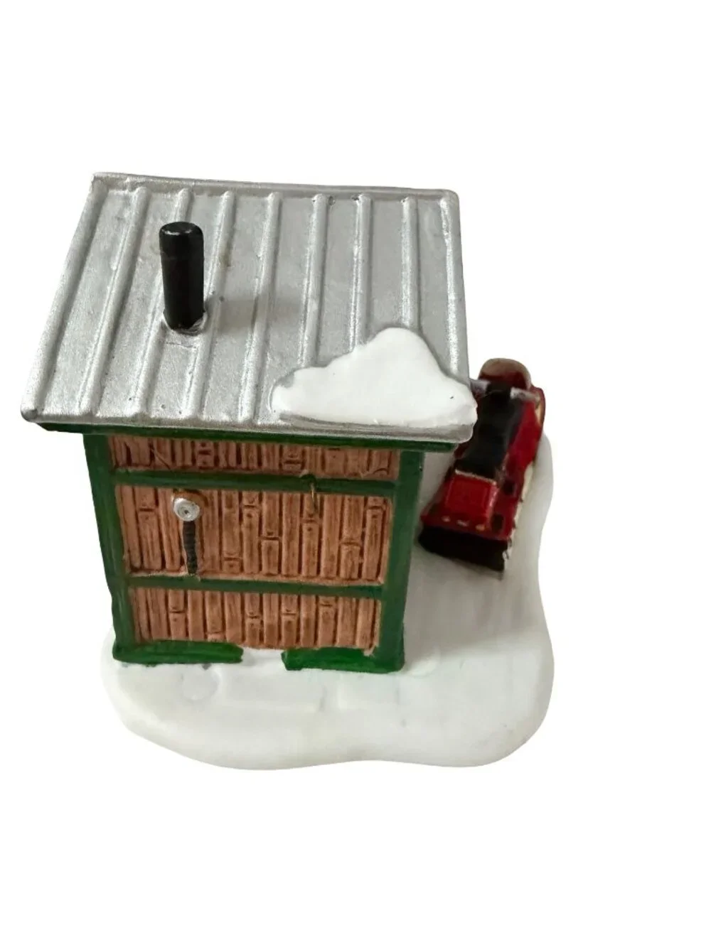 Lemax Mush Lounge Christmas Village Snowmobile Ski Lodge Building Figurine 2001